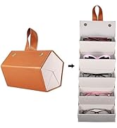 QONETIC Sunglasses Organizer with Slots, Travel Glasses Case Storage Portable Sunglasses Storage ...