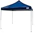 Caravan Canopy 12 by 12 Foot Polyester Straight Steel Leg Instant Pop Up Canopy Tent with Adjustable Height for Outdoor Events, Blue