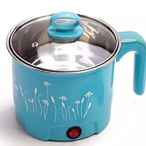 Catron Electric Cooker 1.5 L Cooker Kettle with Concealed Base Cooking Pot Rice Cooker Egg Boiler Vegetable and Noodle Maker and Steamer for Home Office and Travel Perfect for Water (Multi Colors)