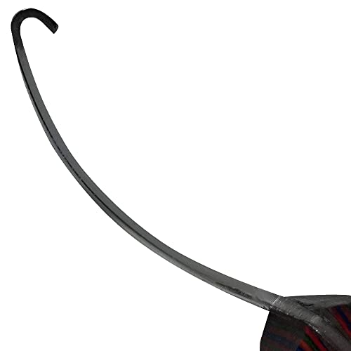 Image of LeCzar Premium Japanese Stainless Steel Long Loop Hoof Knife with Smooth Wooden Handle - Perfect for Better Hoof Cleaning