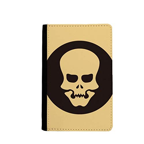 Étui portefeuille de voyage Halloween multicolore avec motif crâne creux pour passeport