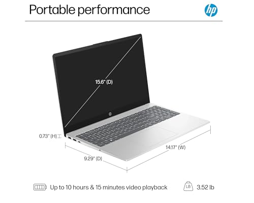 Image of HP 15 inch Touchscreen Laptop | 15.6 inch HD Computer | 16GB RAM | 512GB SSD & 128GB Portable SSD | Intel Core i3 1215U| Webcam | Wi-Fi 6E | Copilot Ready | Ultra Light | AI-Powered Windows 11 | RK Bundle