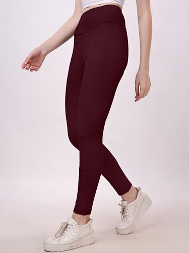Image of Mehrang Gym wear for Women, Track Pants Active Wear Tights Stretchable Leggings Yoga Pants Gym Tight, Comfort Fit High Waist Yoga Pants