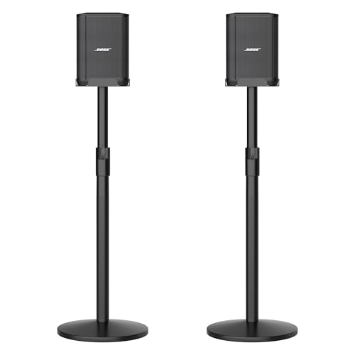 New Upgrade Speaker Stand for Bose S1 Pro Plus Height Adjustable up to 36.2- 22.6 Wireless Studio Monitors Speakers Stands for Bose(Pair) Black