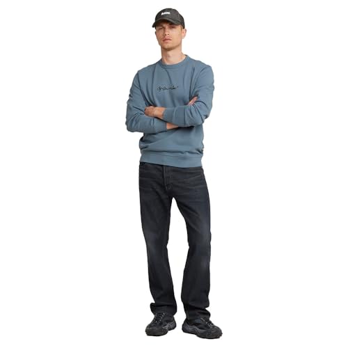 G-Star Herren G-Script Logo Sweatshirt, Blau (avio D26407-D257-1820), XS 5
