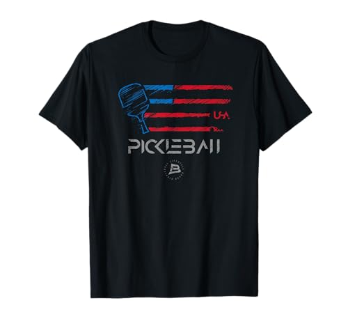 Pickleball Distressed USA Flag Design T-Shirt