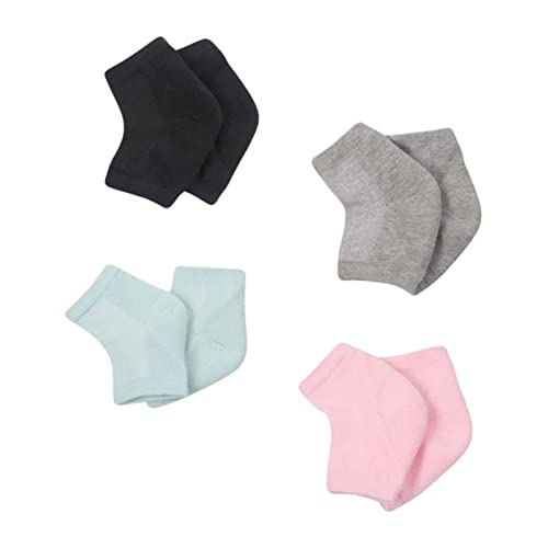 PartyKindom Anti-Cracking Heel Socks 4 Sets of Moisturizing Foot Socks Open Toe for Comfort