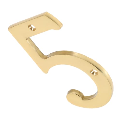 Tofficu Brass House Number Plate Street Address Plaque Door Number Signs for Front Door Plaques