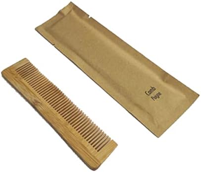 BIO CORN Bamboo Comb, Natural Wood,Natural Eco Friendly Biodegradable Comb, Individually Sealed (24 PACK)