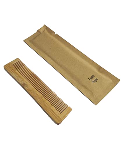 Bio Corn Bamboo Comb, Natural Wood,Natural Eco Friendly Biodegradable Comb, Individually Sealed (24 Pack) #TOP28