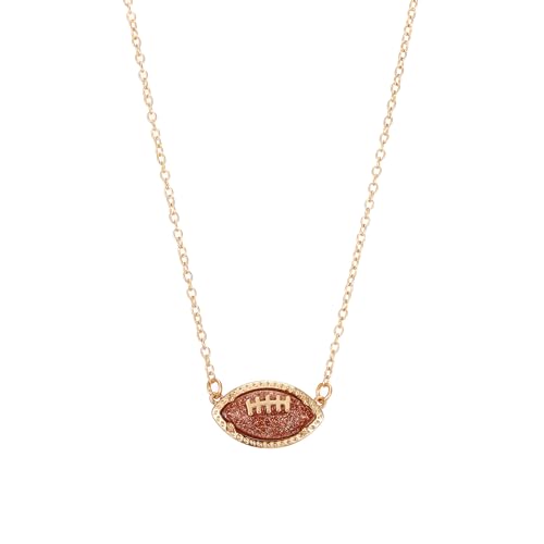 Football Necklace for Women Sports Game Day Necklace Sports Fan Necklaces Accessories