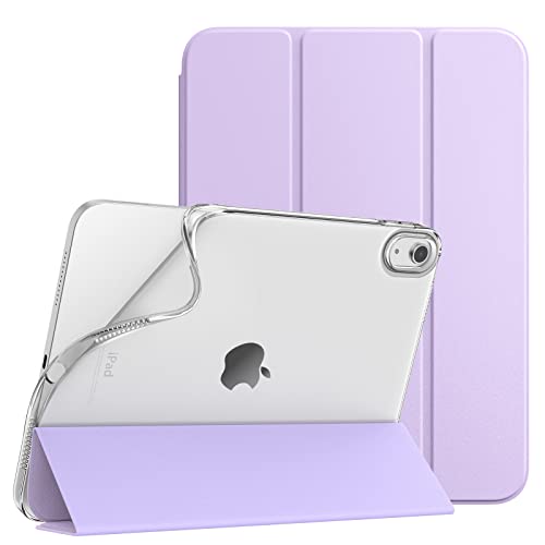 TiMOVO Hülle für iPad A16 11. Generation 11 Zoll 2025, iPad 10. Generation 2022 10.9 Zoll, Schlankes Weiches Gefrostetes Transluzent TPU Schutzhülle, Auto Schlaf/Aufwach, Taro Violett