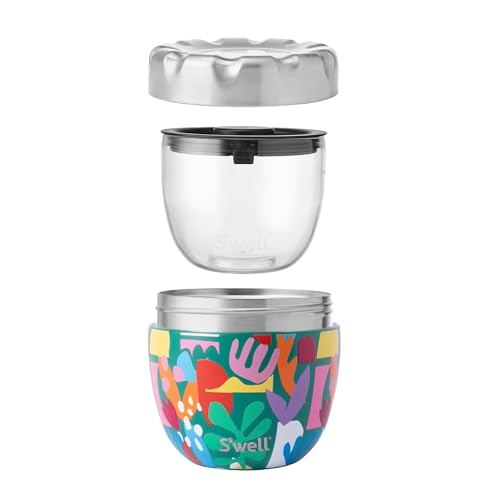 S'well Eats Stainless Steel Food Bowls, 636ml, Paper Cutouts, Triple-Layered Vacuum-Insulated Containers Keeps Food Cold for 11 Hours and Hot for 7 Hours, Condensation Free, BPA Free
