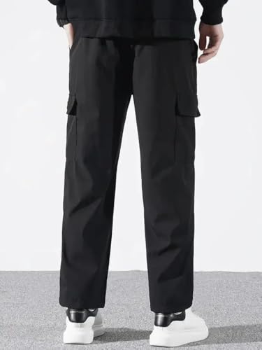 Image of Cargo Pants for Men | Cotton Cargo Trousers|Cargo for Men |Cotton Cargo Pant |Drawstring Waist Pant Multi Pocket Utility Wear