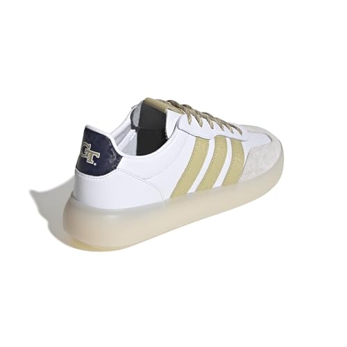 Image of adidas Men's NCAA Barreda Decode Sneaker, White /Team Sand /Collegiate Navy /Georgia Technical University, 9.5