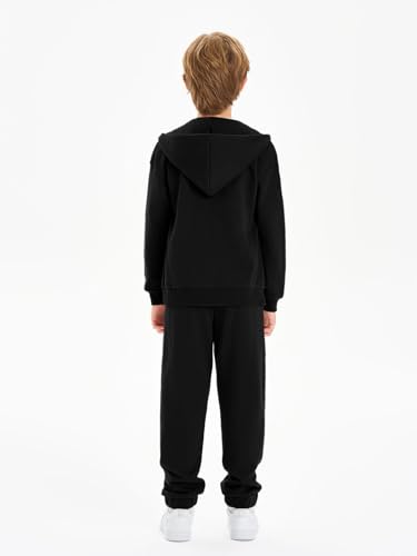 Image of Haloumoning Boys Sweatsuits Kids Active Zip Hoodie Sweatershirt and Jogger Sweatpants 5-14 Years