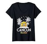 Photo Gallery donna cancun messico souvenir shirt family matching vacation cancun maglietta con collo a v Photo Gallery donna cancun messico souvenir shirt family matching vacation cancun maglietta con collo a v