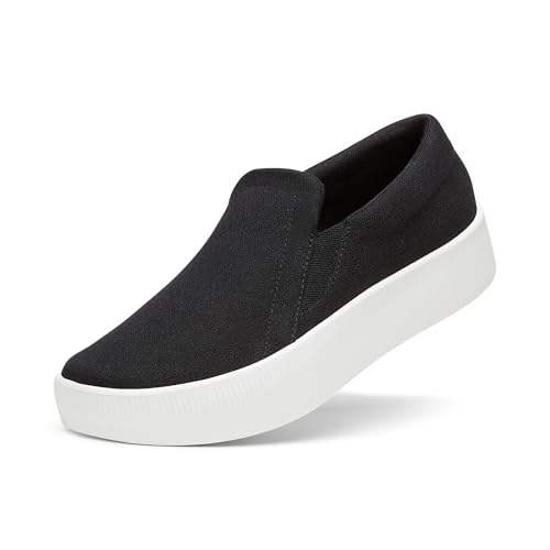 Allbirds Lounger Lift - Tenis de plataforma sin cordones para mujer, zapatos casuales de uso diario, negro natural (suela de ventisca), talla 11 M