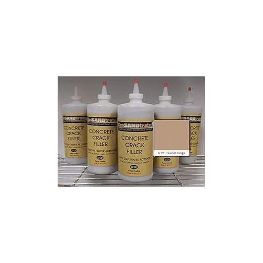 Stained Concrete Crack Filler - Custom Colors -3 lb. (Single Bottle). Fill Cracks in Driveways, Pathways, Patios, Pools Decks. Easy DIY'er, No Mess. Water Activated Powder. (Sunset Beige)