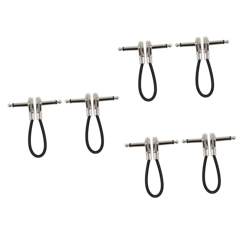 Câbles de pour pédales plat ifundom x6 argenté pour guitare électrique