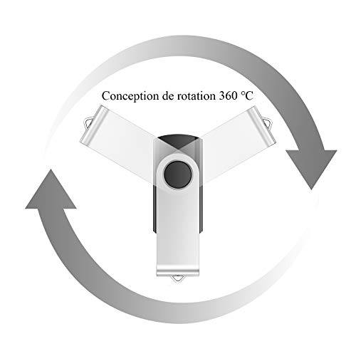 VIEKUU USB Stick 8 GB,USB 3.0 Speicherstick mit Einer maximalen Geschwindigkeit von 120MB/s.Drehbarer… – Bild 7