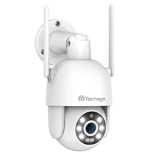 4K Wifi Security Camera, Wireless Camera 8Mp Pan Tilt Weatherproof 24/7 Recording Auto Tracking Support Color Night Vision, Alexa, Siren Alarm, Spotlight Human Motion Detection, 2 Way Audio, Cloud/Sd #TOP13