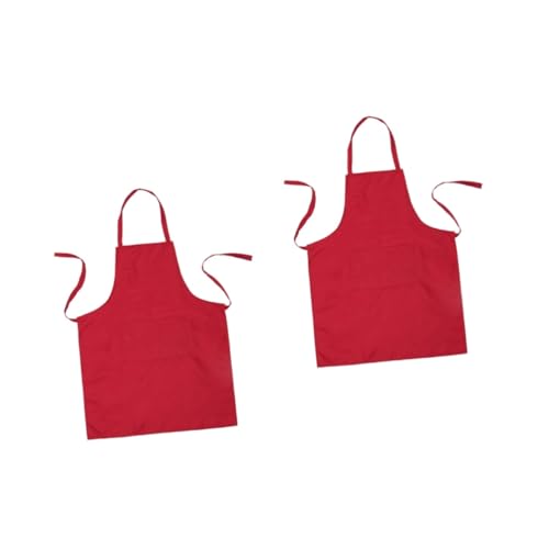 BEBEMOKO 2pcs Waterproof Chef Apron Halter-neck Smock Pockets Large Bib for Kitchen Cafe Restaurant
