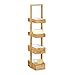 Produktbild Relaxdays HBT 88,5 x 25,5 x 18,5 cm Praktisches Badezimmerregal als Ablageständer mit 4 Körben Butler Korbregal aus natürlichem Holz für Badezimmer und Feuchträume, Natur Bambus Badregal