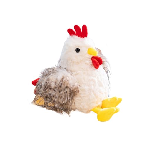 Doiyislem Juguete de pollo | Almohada realista e interactiva y segura, juguete de pollo de peluche | para familia y niños y niñas cumpleaños viaje casa cama interior Doiyislem Juguete de pollo | Almohada realista e interactiva y segura, juguete de pollo de peluche | para familia y niños y niñas cumpleaños viaje casa cama interior