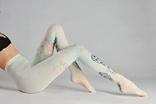Image of Sahabowi Women's Sheer Tights, Digital Print Designs Stockings