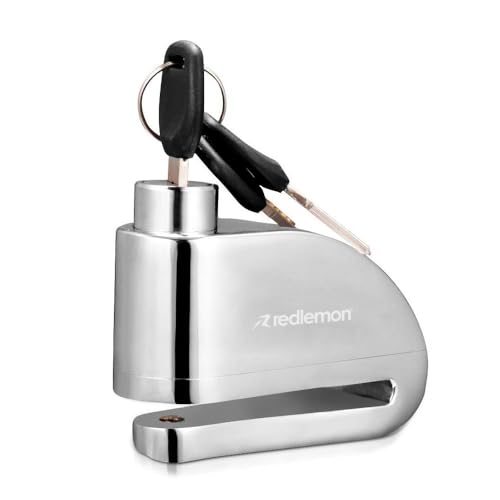 Redlemon - Candado para Bicicleta y Motocicleta con Alarma, Sensor de Movimiento, Seguro Antirrobo de Compatible con Vehículos con Llanta de Disco...