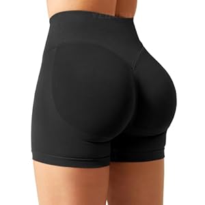 YEOREO SoftHue Women Workout Gym Impact Shorts Hidden Scrunch Butt Lifting 2.5″/3.6″/4.5″/6″ Seamless Shorts