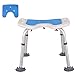 Ergonomiczny stołek prysznicowy Ławka do siedzenia z antypoślizgową wyściółką Krzesło prysznicowe ze stopu aluminium 7 z regulacją wysokości dla niepełnosprawnych dorosłych