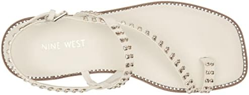 Nine West Women's EMBRA Sandal, White 140, 6.5 | Image 4