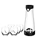 Produktbild Leonardo Cheers Karaffe und Trinkgläser-Set, Wasser-Gläser und Glas-Karaffe mit Kühlpad, 7er Set, 400 ml und 1100 ml, 032825