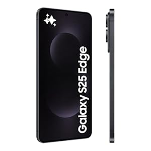 Samsung Galaxy S25 Edge AI Smartphone, Galaxy AI, Android Smartphone, 12GB Memory, 512GB Storage, 200 MP Camera, Long Battery Life, Titanium JetBlack, 3 Year Samsung Extended Warranty (UK Version)