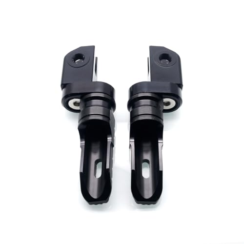Image of MZS Motorcycle Foot Pegs Front 360 Roating Rider Footpegs Black CNC Compatible with Daytona 675 /R, Street Triple R /RS /RX /S, Speed Triple /R /RS /S, Speed Triple 1200 RR /RS, Speed Twin, Trident 660