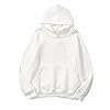 Generisch Hoodie Sweatshirt Fleece Letter Loose Hoodie Sweatshirt Long Sleeve Pocket Drop Shoulder Pullover Top Hooded Jacket Children, White, M #1