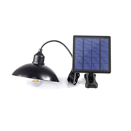 QEQ Lampe Suspension Solaire led solaire extérieur, Lustre solaire rétro fer forgé solaire LED Street Light, imperméable à l'eau, pour jardin intérieur Shed lecture Eclairage Tente Camping Lanternes Cover
