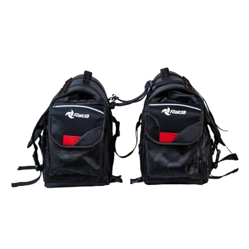 Image of Raida Compass S60 Motorcycle Saddle Bags | 60L Touring Saddle Bag Set | Roll-Top Waterproof Inner Dry Bags | 1680D Tear-Resistant Fabric | YKK Zippers | MOLLE Panel | Bottle Holders & Rain Covers