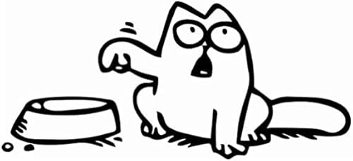 Wales Funny Hungry Cat Feed Me Vinyl Black Sticker Decal For | Cars | Trucks | Vans | Suvs | Walls | Windows | Glass | Laptops | Notebooks | Macbook | 3.5”H X 7”W | Wales - 128 #TOP2