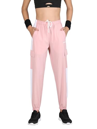 Image of CHKOKKO Women High Rise Sports Gym Track Pant Running Lower with Cargo Pocket