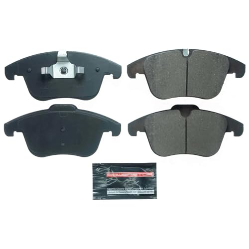 Image of PowerStop Front Brake Pads for Jaguar XE 2016-19 - Z17 Ceramic Brake Pads with Installation Hardware, 17-1869