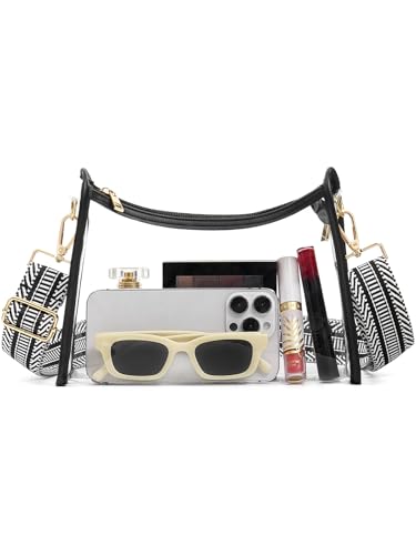 Image of Clear Bag for Stadium Events, Clear Purse Crossbody Stadium Bag | Transparent See Through Bag for Women, Stadium Approved Bag, For Concert Stadium Sport