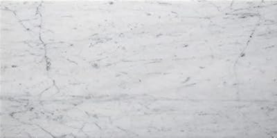 Tenedos Carrara Marble Honed Tiles 12"x24" Floor and Wall Tile for Kitchen Backsplash, Bathroom and Fireplace ((50 Pcs / 100 Sqft))