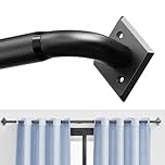 Abilify Black Curtain Poles for Eyelet Curtains, 117-213cm Heavy Duty Extendable Blackout Curtain Poles, Indoor/Outdoor Curtain Rails for Bedroom, Living Room, Office, Door,25mm Diameter