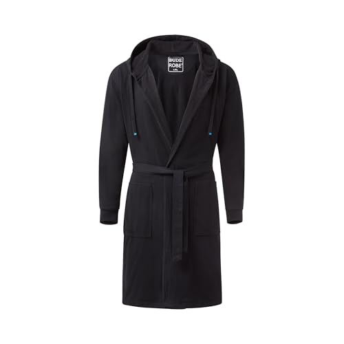 Image of DudeRobe Men's Robe - Hooded TERRY Bath Robe for Men with Pockets | Soft, Comfy Men's Bathrobe from Shark Tank