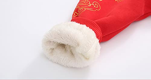 Moletom infantil menino menina primavera festival algodão outono forro de lã grossa tops calças roup