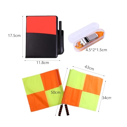 Set de banderas y silbato para árbitro de fútbol miniatura 3