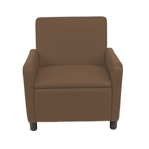 Image of FDP Kid Comfort Collective Modular Club Chair with Arms - Chocolate